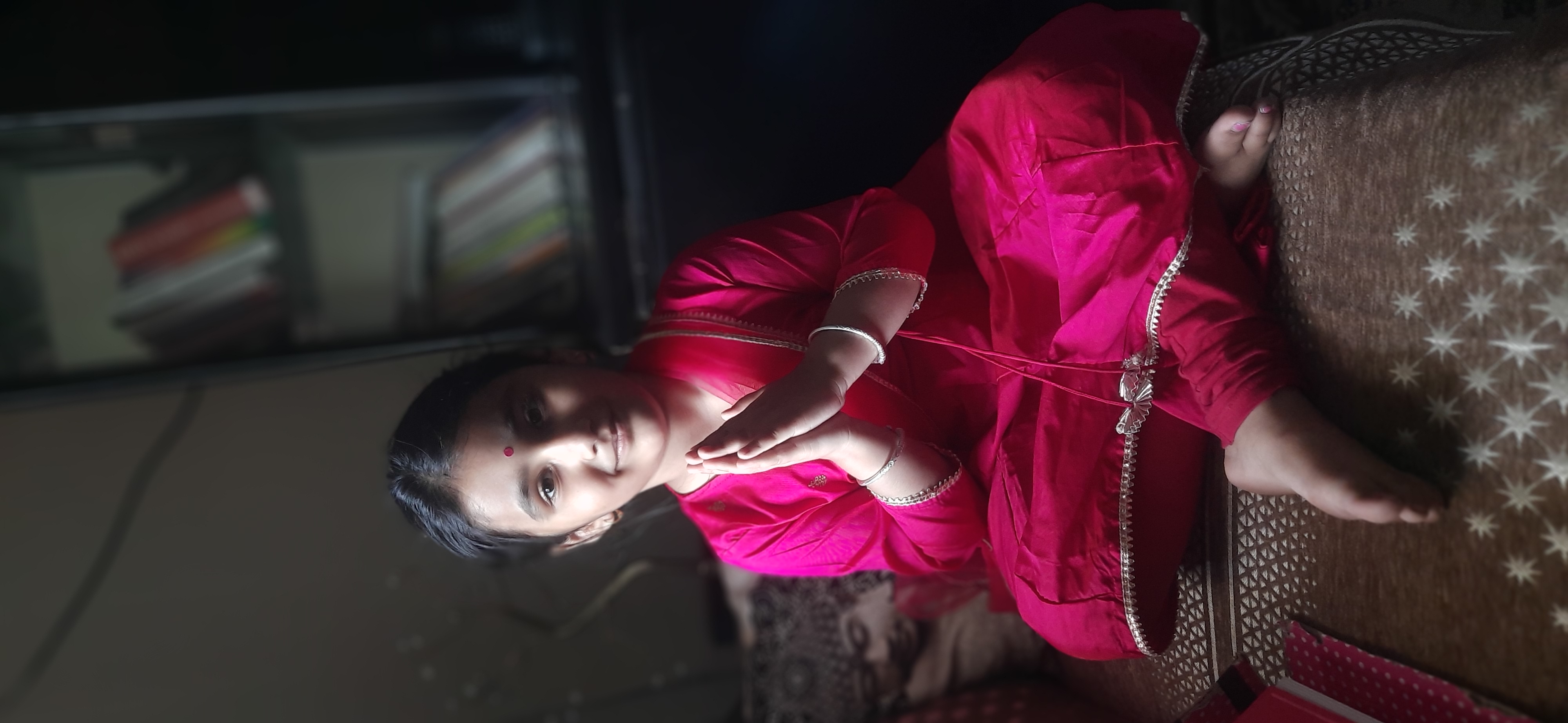 Student in Prayer Pose